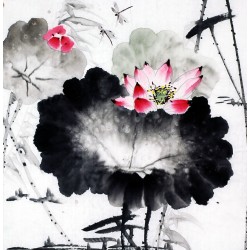 Chinese Lotus Painting - CNAG010207
