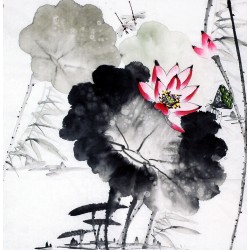 Chinese Lotus Painting - CNAG010211
