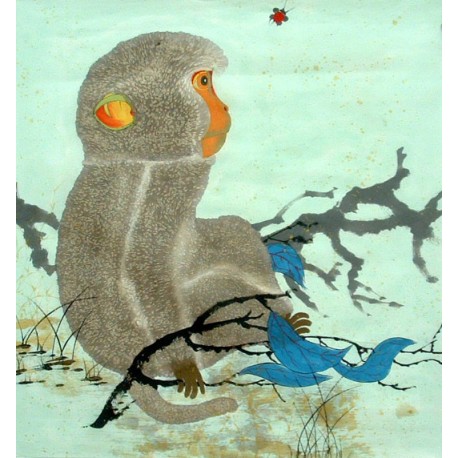 Chinese Monkey Painting - CNAG010928