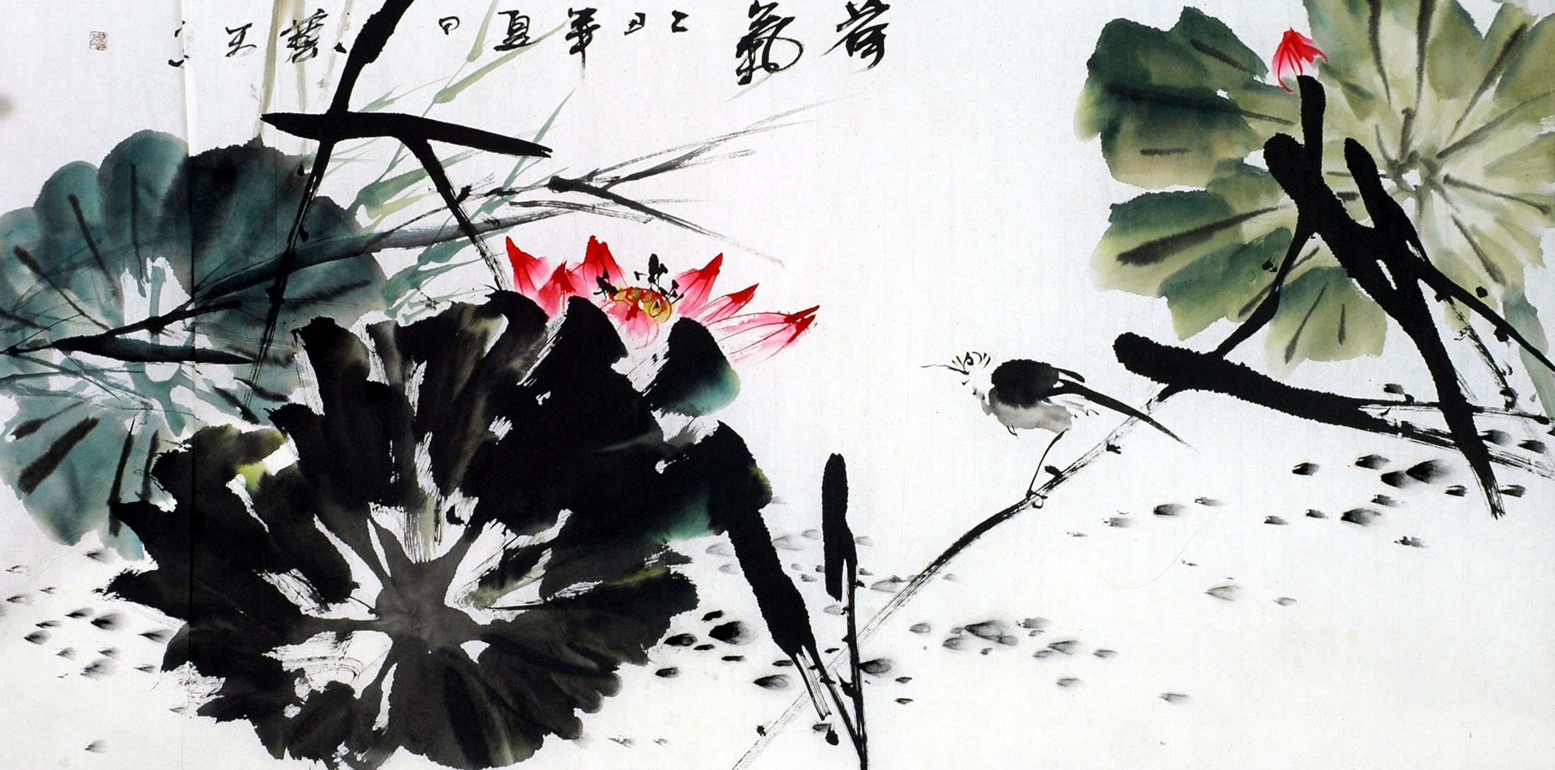 Chinese Lotus Painting - CNAG011133