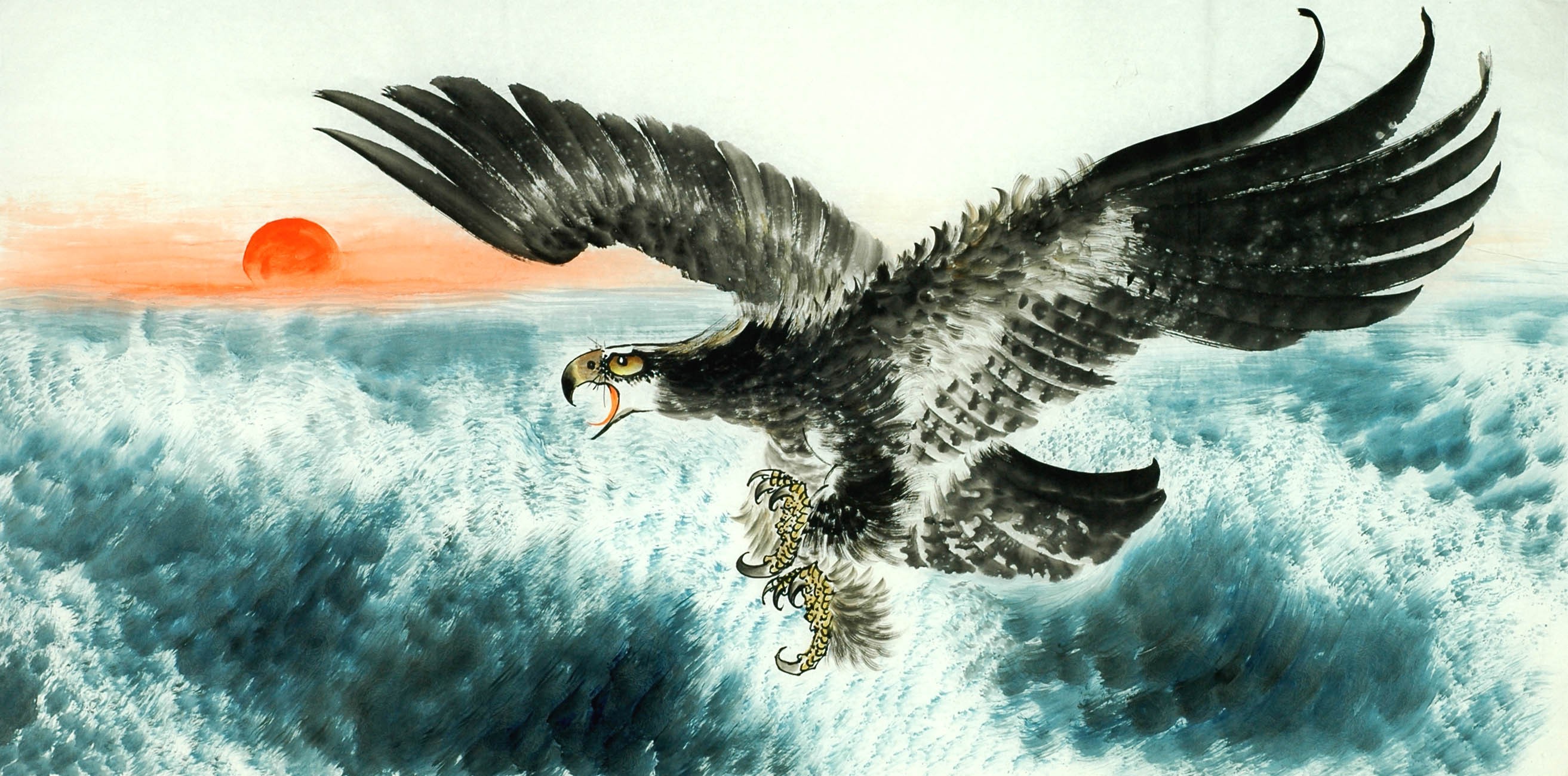 Chinese Eagle Painting - CNAG011292