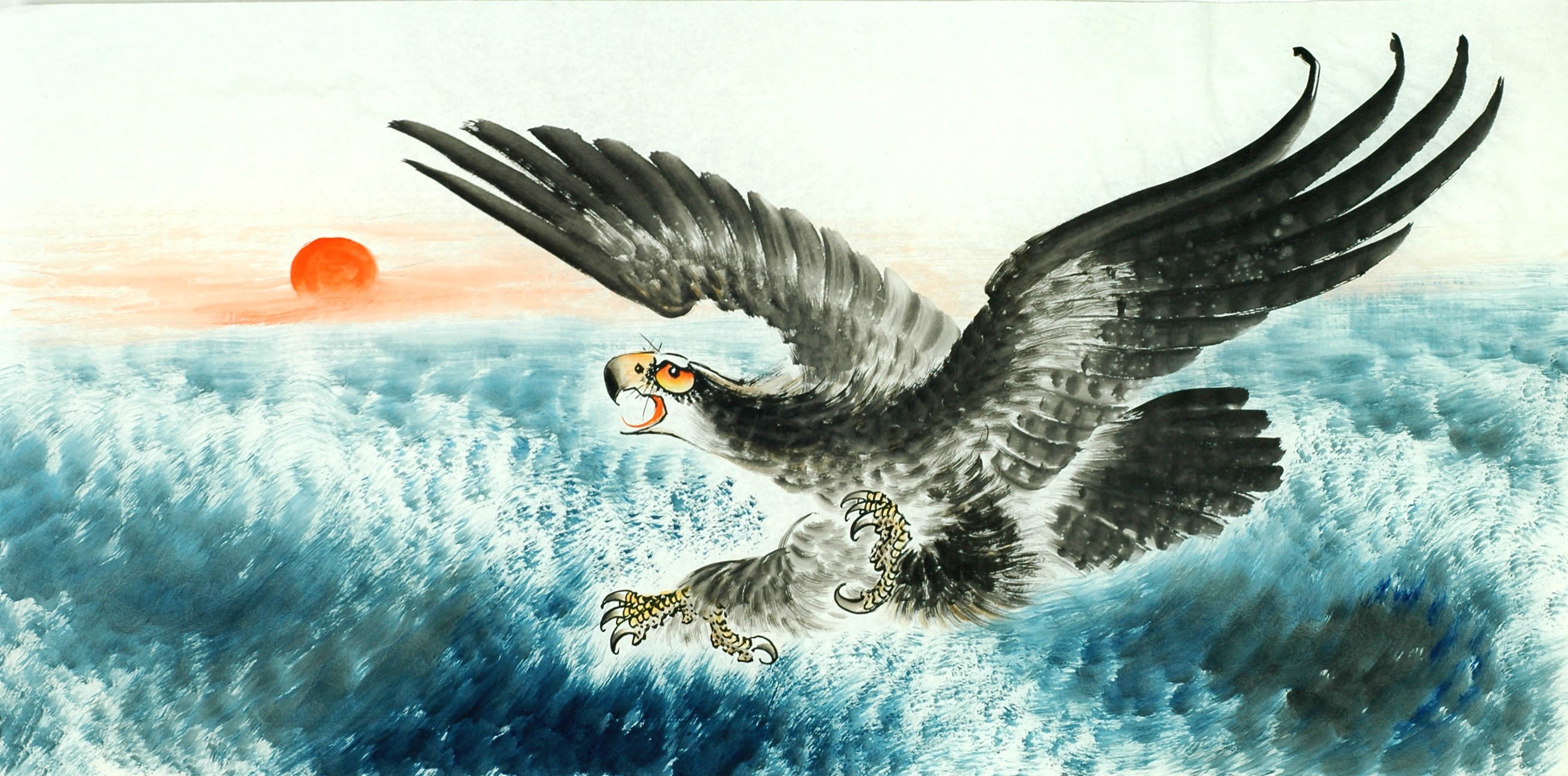 Chinese Eagle Painting - CNAG011347