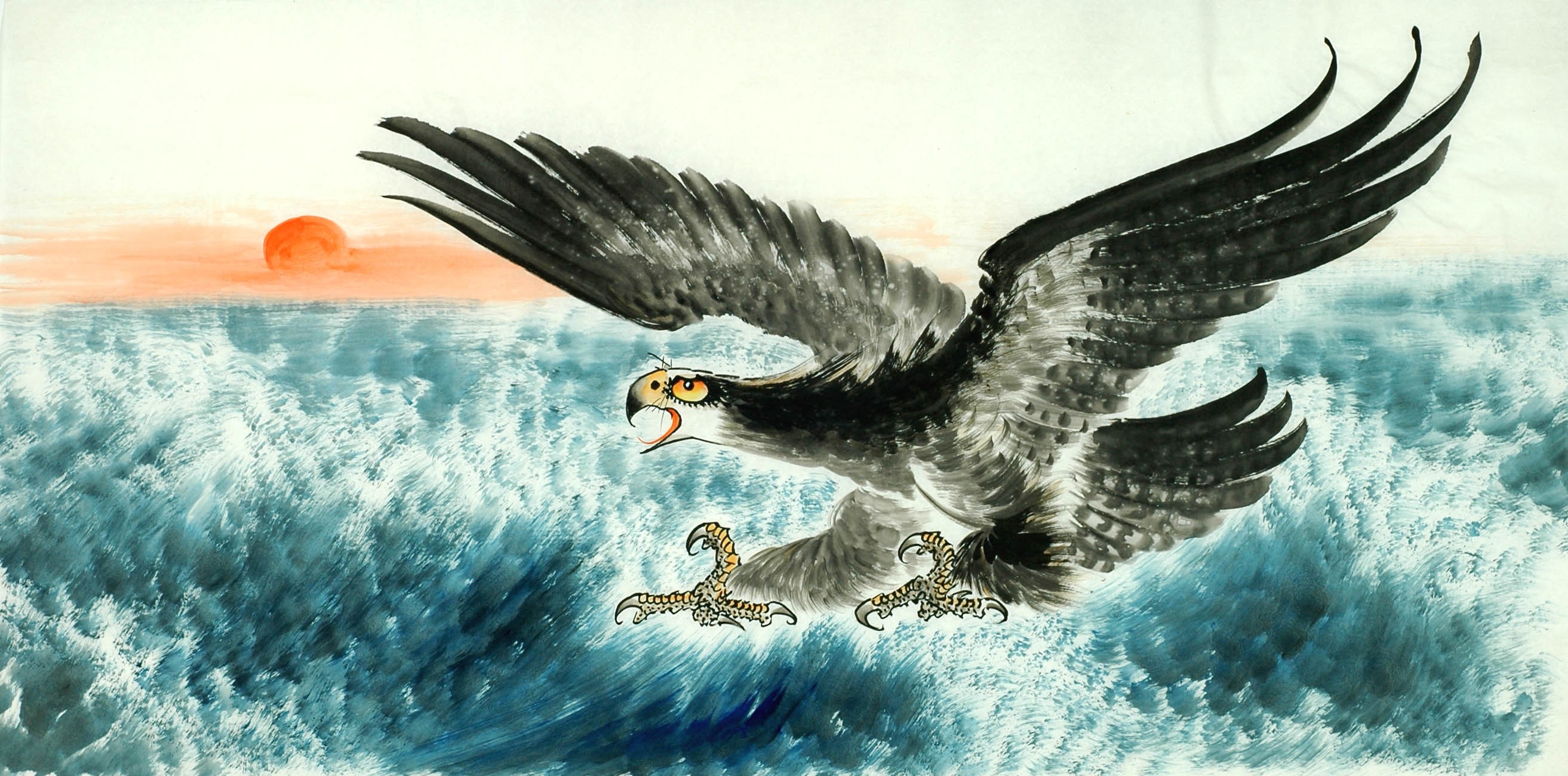 Chinese Eagle Painting - CNAG011349