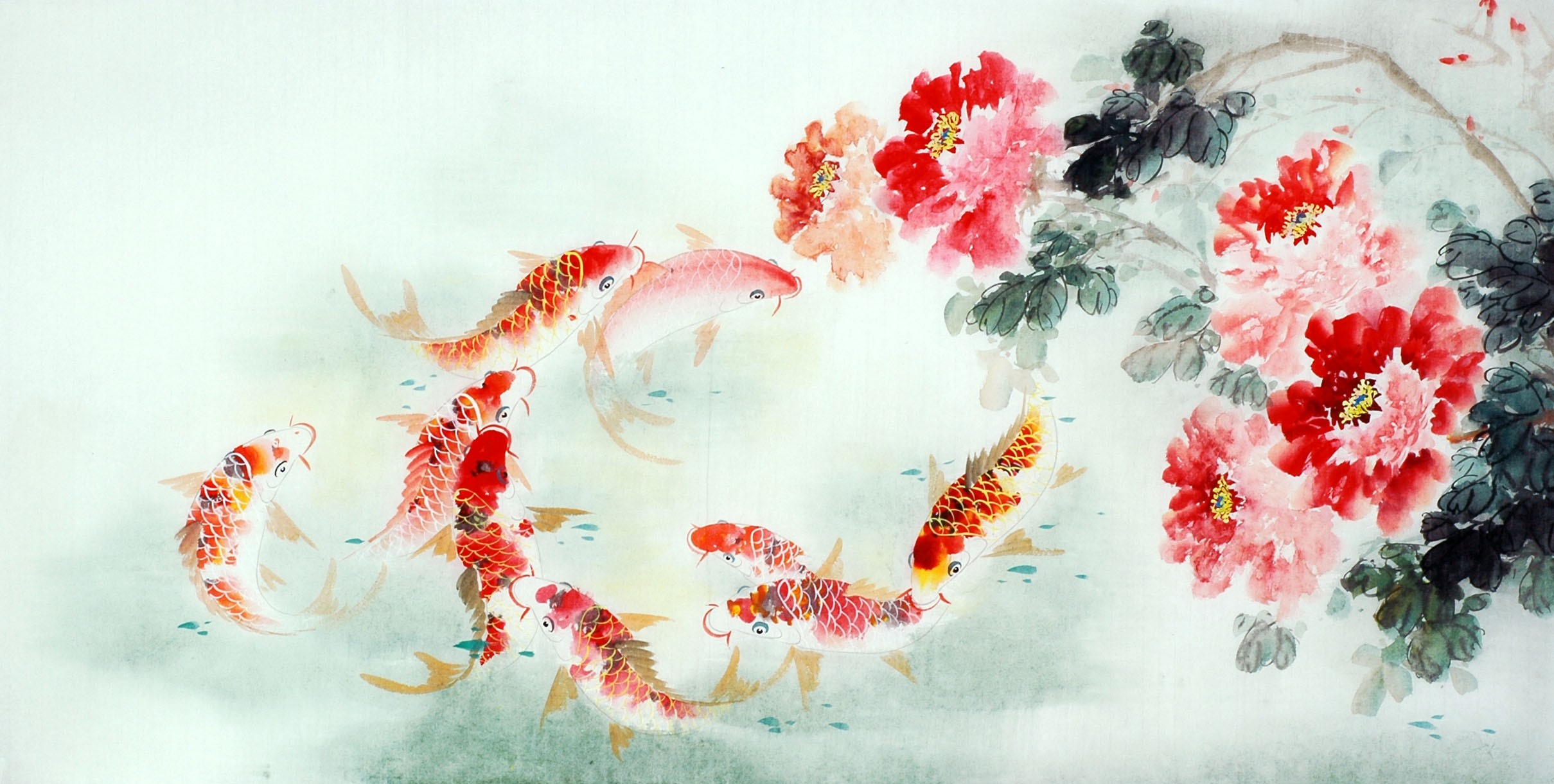 Chinese Carp Painting - CNAG011406