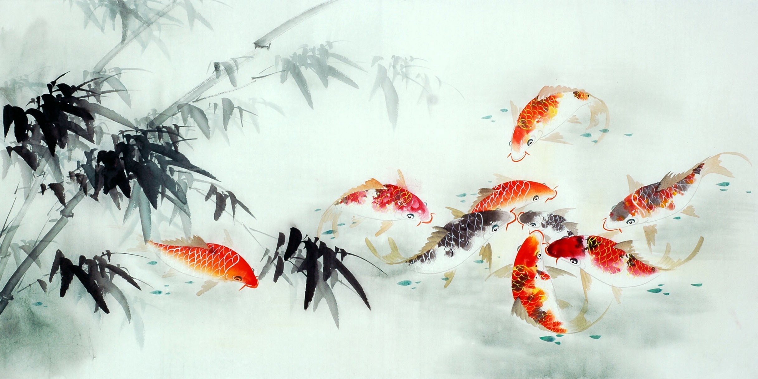 Chinese Carp Painting - CNAG011423