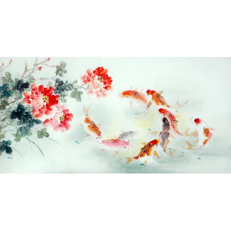 Chinese Carp Painting - CNAG011429