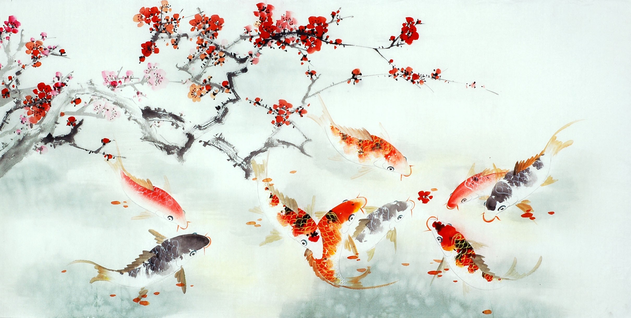 Chinese Carp Painting - CNAG011445