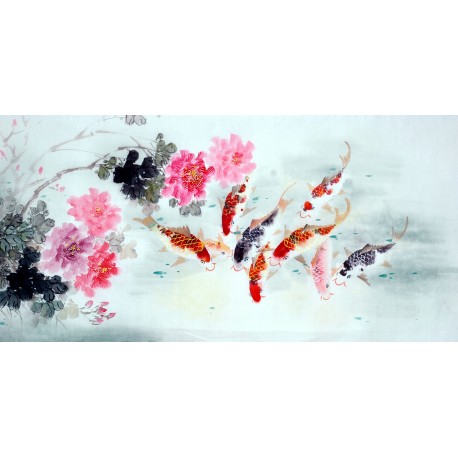 Chinese Carp Painting - CNAG011452