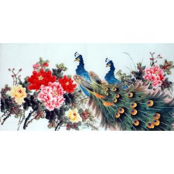 Chinese Peacock Painting - CNAG013316