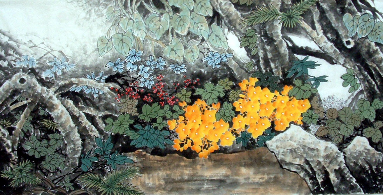 Chinese Lotus Painting - CNAG013520