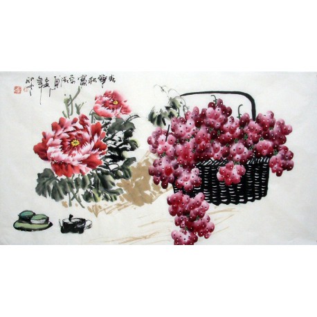 Chinese Grapes Painting - CNAG013627