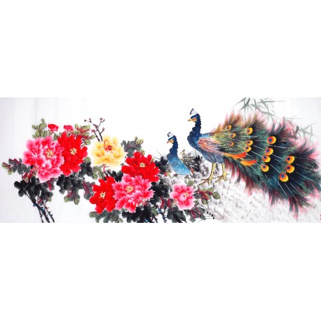 Chinese Peacock Painting - CNAG013920