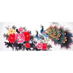 Chinese Peacock Painting - CNAG013921