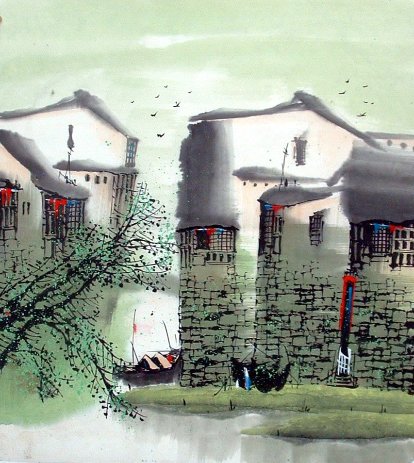 Chinese Water Township Painting - CNAG014482