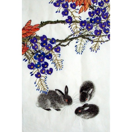 Chinese Rabbit Painting - CNAG015005