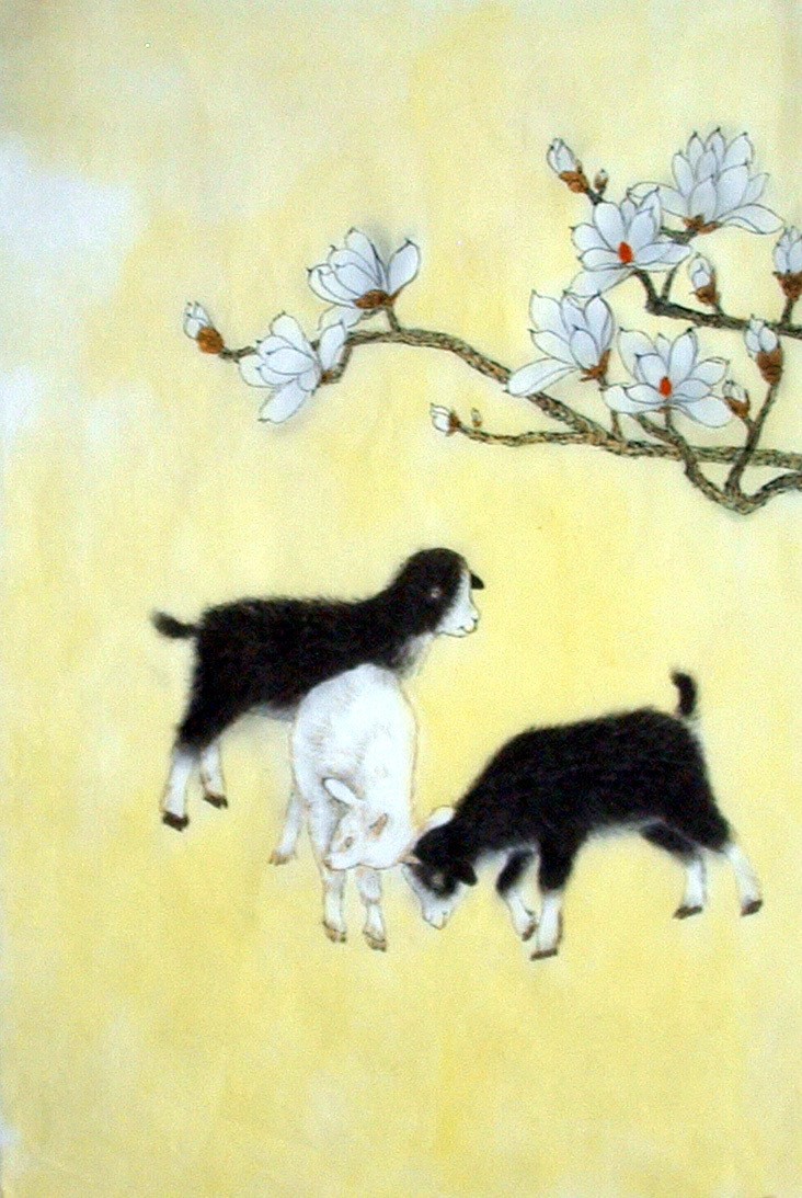 Chinese Sheep Painting - CNAG015007
