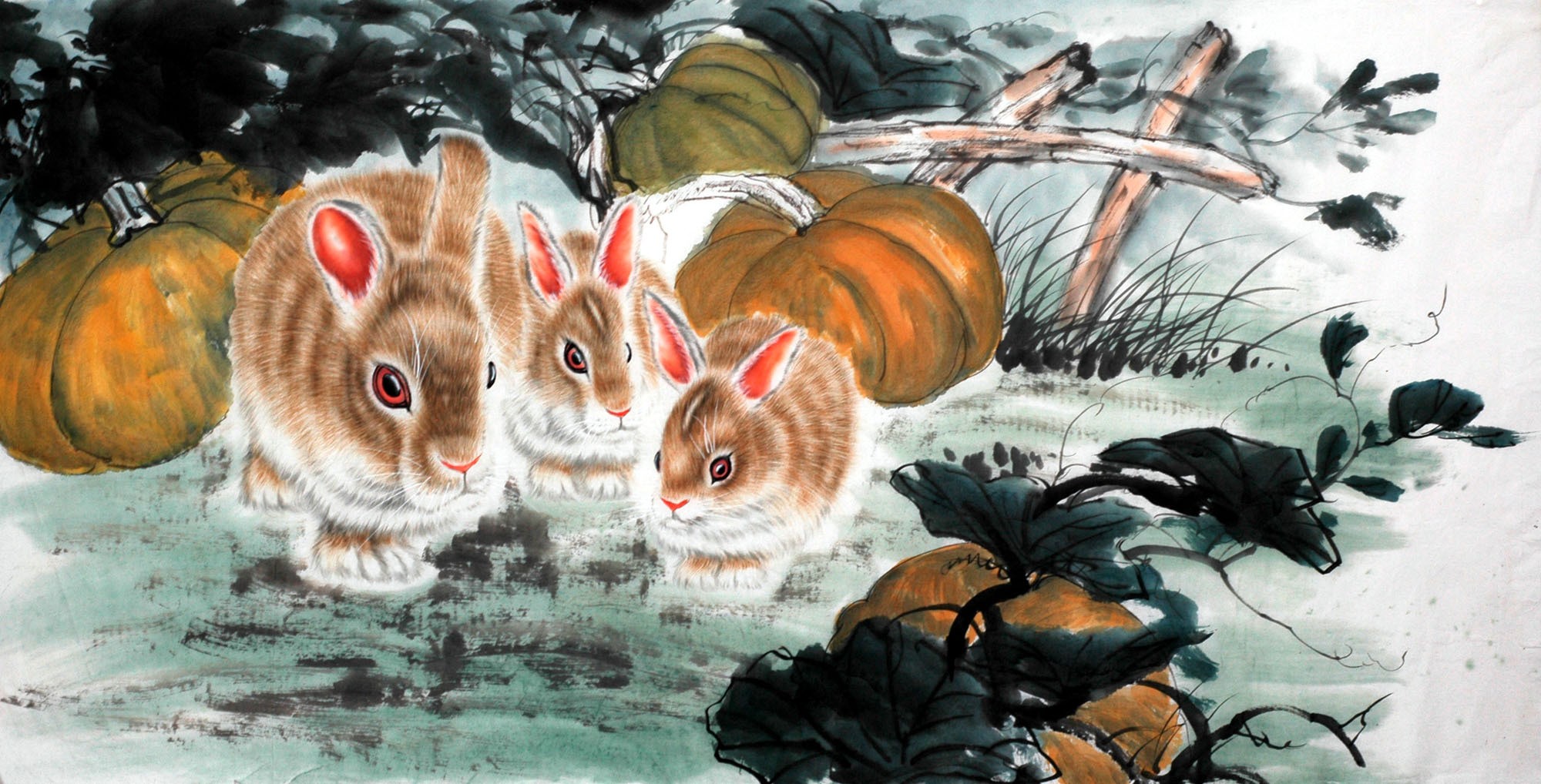 Chinese Rabbit Painting - CNAG015199