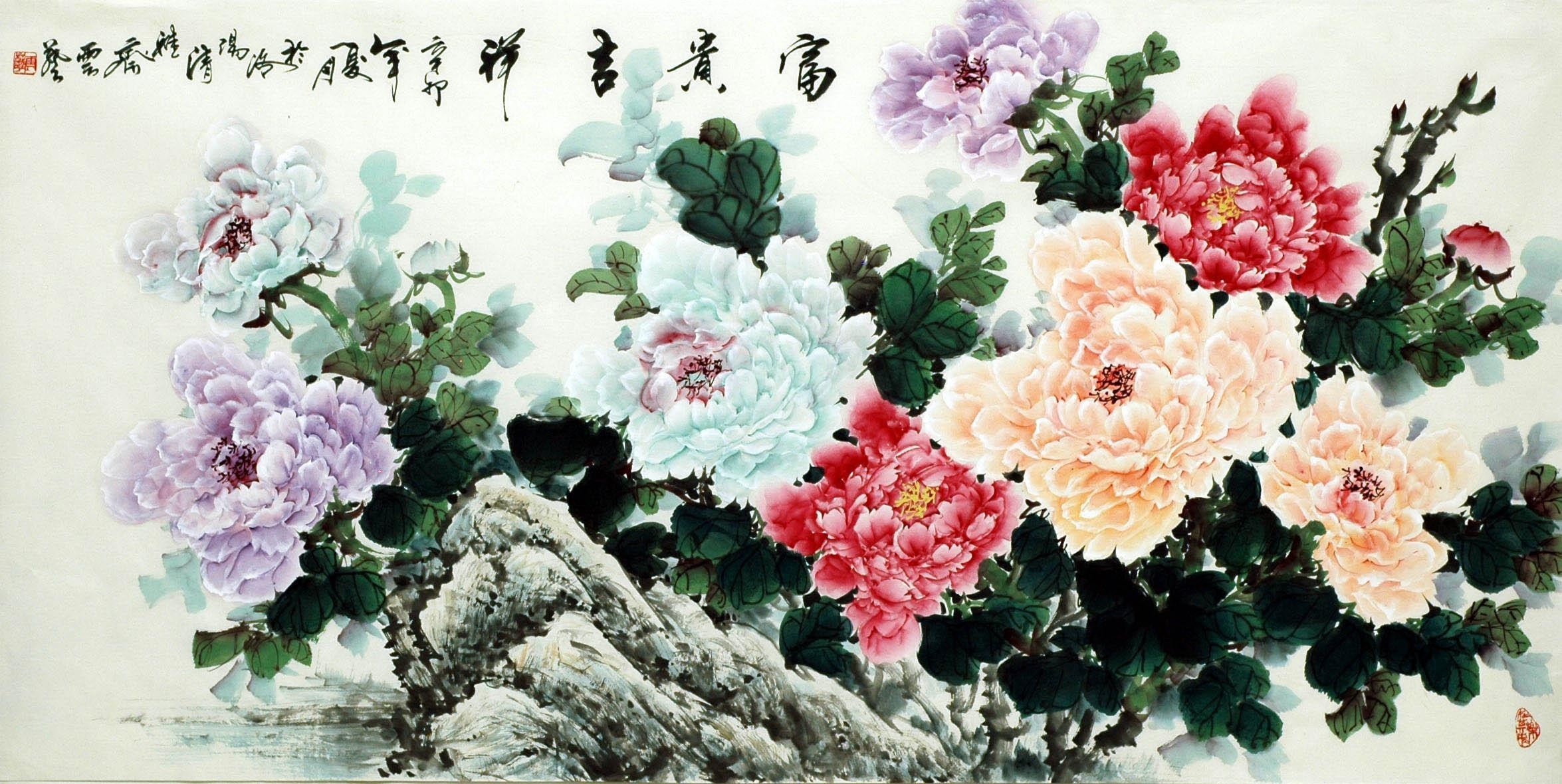 Chinese Peony Painting - CNAG007089