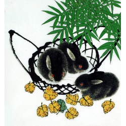 Chinese Rabbit Painting - CNAG007441