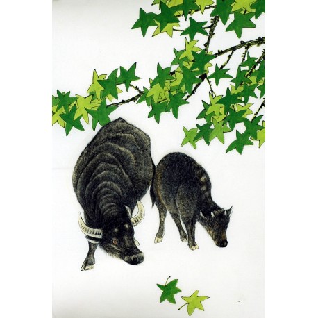 Chinese Cattle Painting - CNAG007579