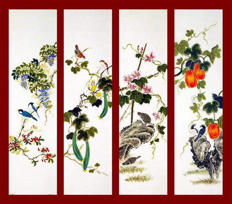 Chinese Flowers&Trees Painting - CNAG007748
