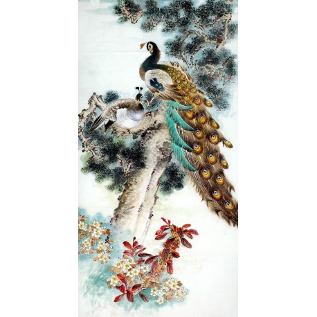 Chinese Peacock Painting - CNAG008279