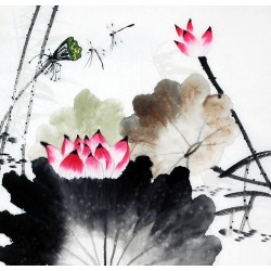 Chinese Lotus Painting - CNAG009318