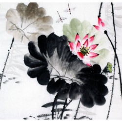 Chinese Lotus Painting - CNAG009322