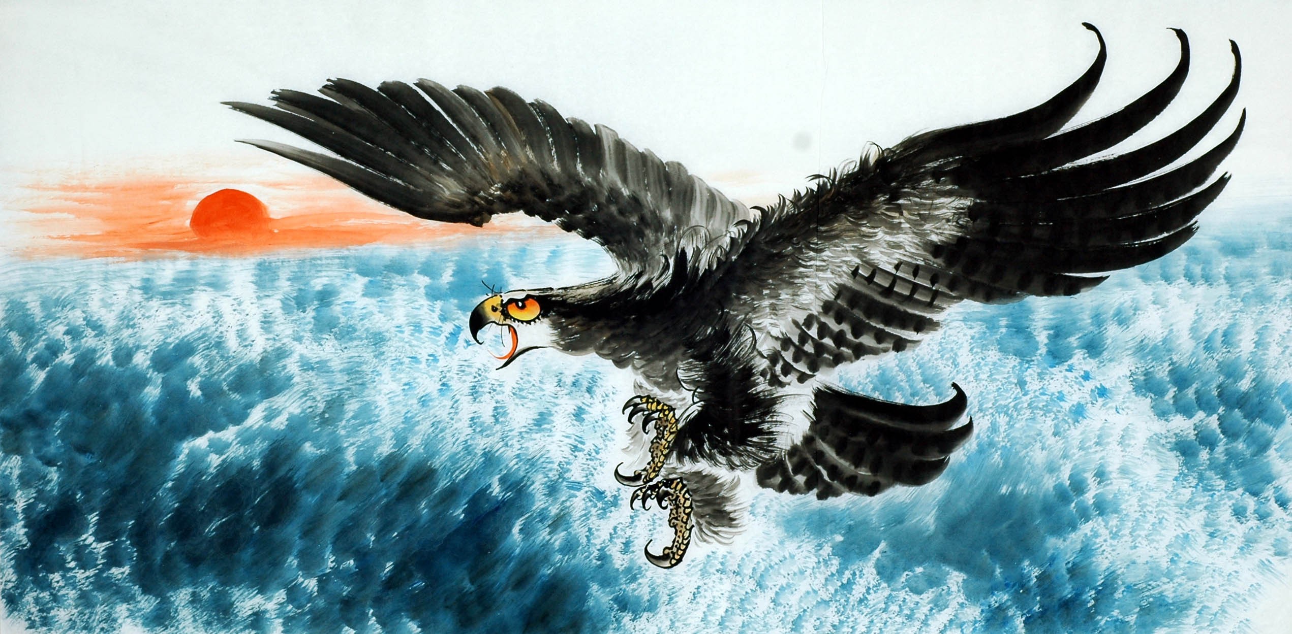Chinese Eagle Painting - CNAG009732