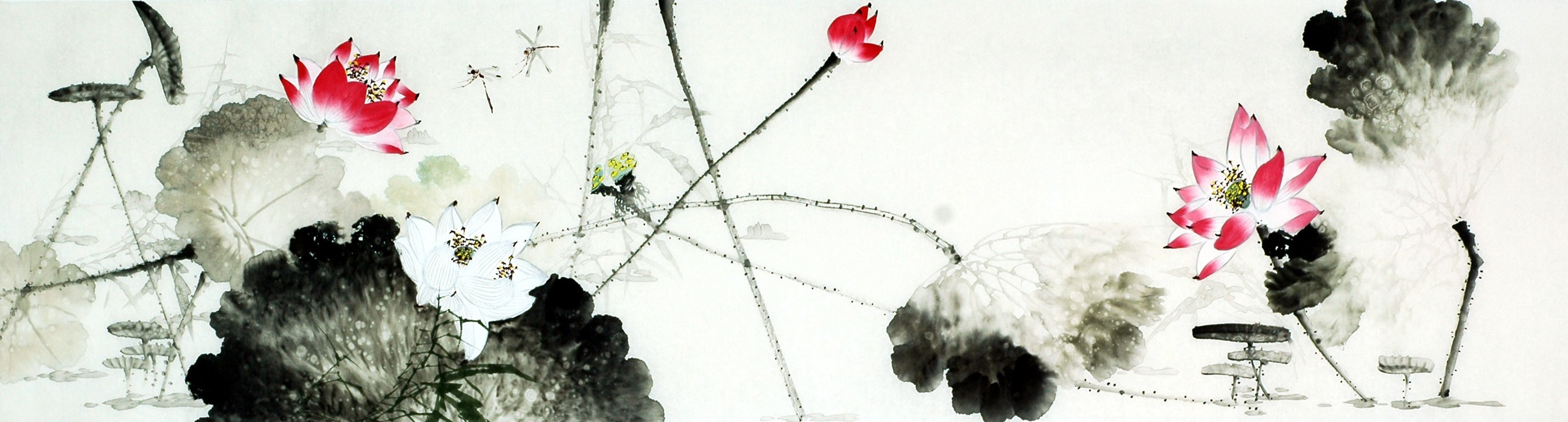 Chinese Lotus Painting - CNAG010097