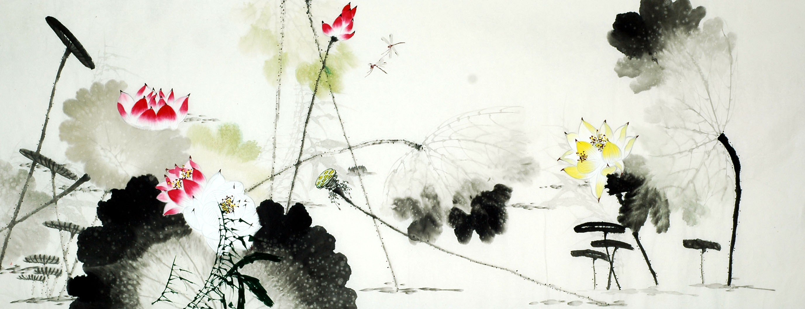 Chinese Lotus Painting - CNAG010125