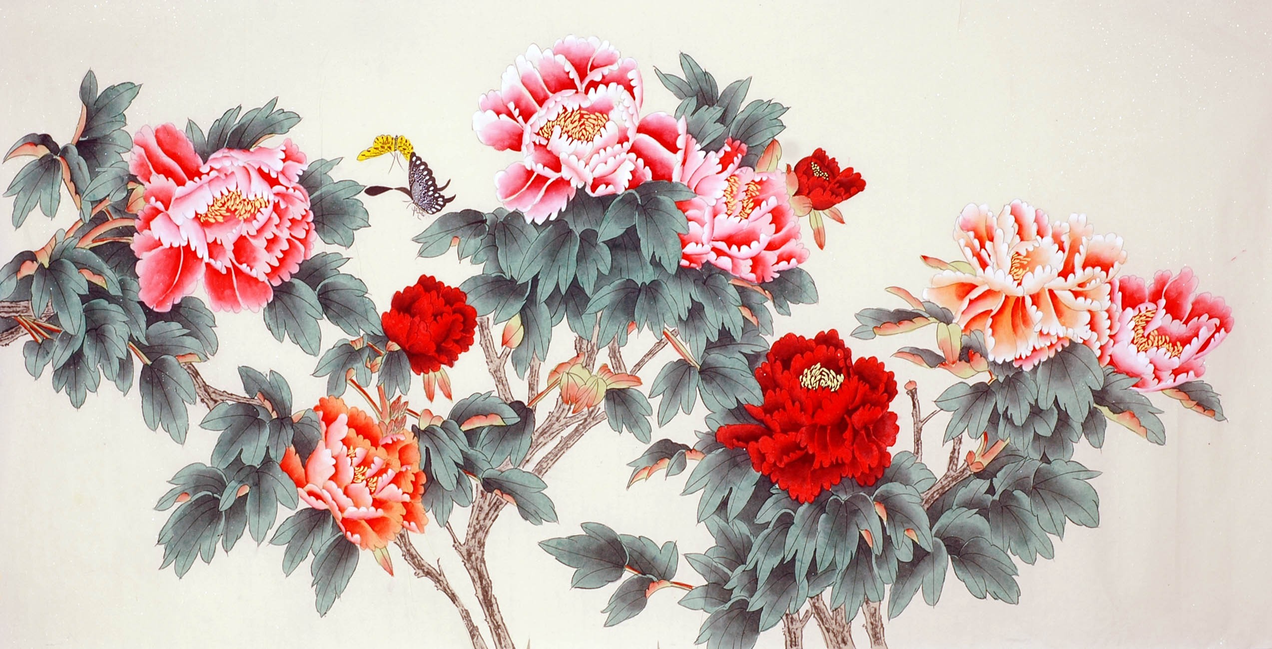 Chinese Peony Painting - CNAG010160
