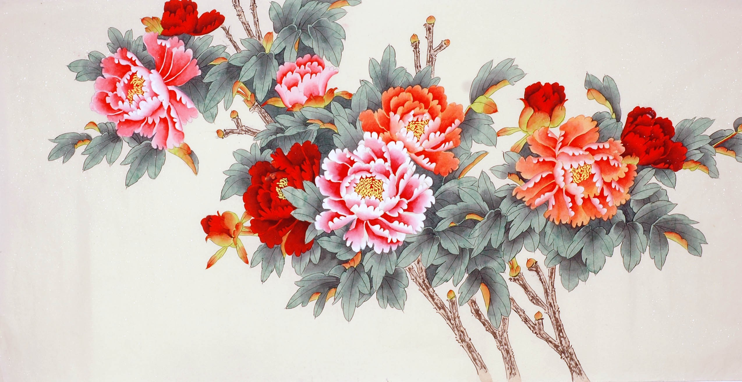Chinese Peony Painting - CNAG010167