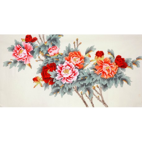 Chinese Peony Painting - CNAG010173