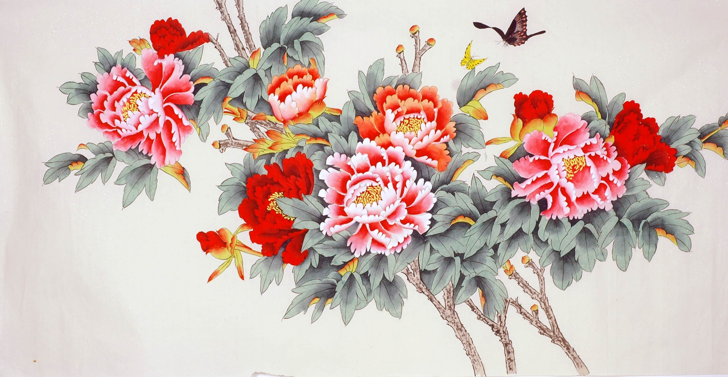 Chinese Peony Painting - CNAG010174