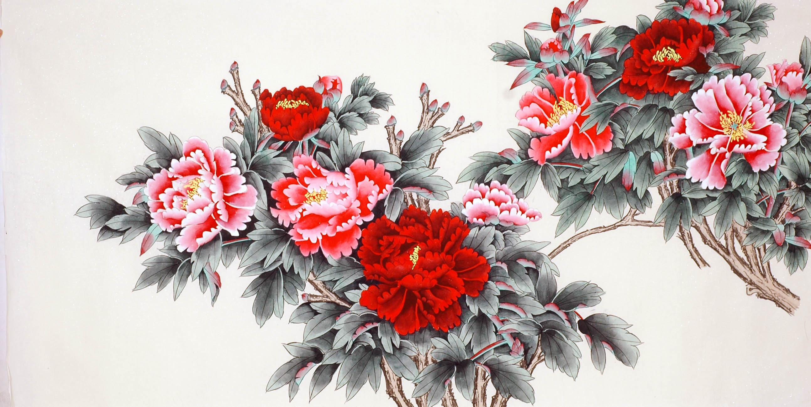 Chinese Peony Painting - CNAG010175
