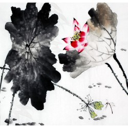 Chinese Lotus Painting - CNAG010177