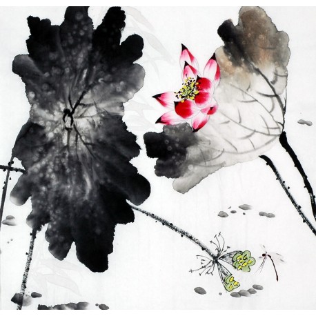 Chinese Lotus Painting - CNAG010177
