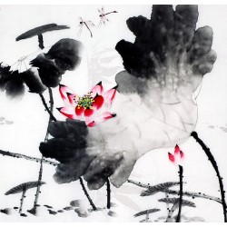 Chinese Lotus Painting - CNAG010178