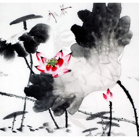Chinese Lotus Painting - CNAG010178