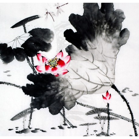 Chinese Lotus Painting - CNAG010179