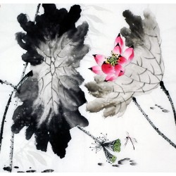 Chinese Lotus Painting - CNAG010180