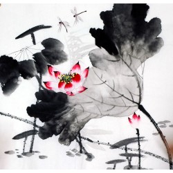Chinese Lotus Painting - CNAG010181