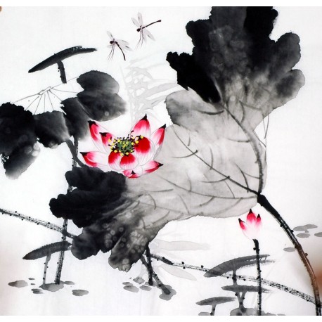 Chinese Lotus Painting - CNAG010181