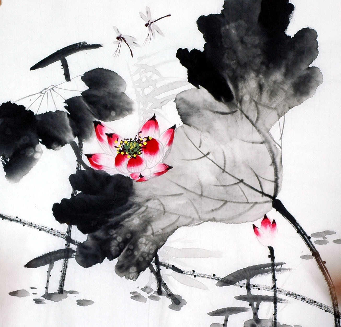 Chinese Lotus Painting - CNAG010181