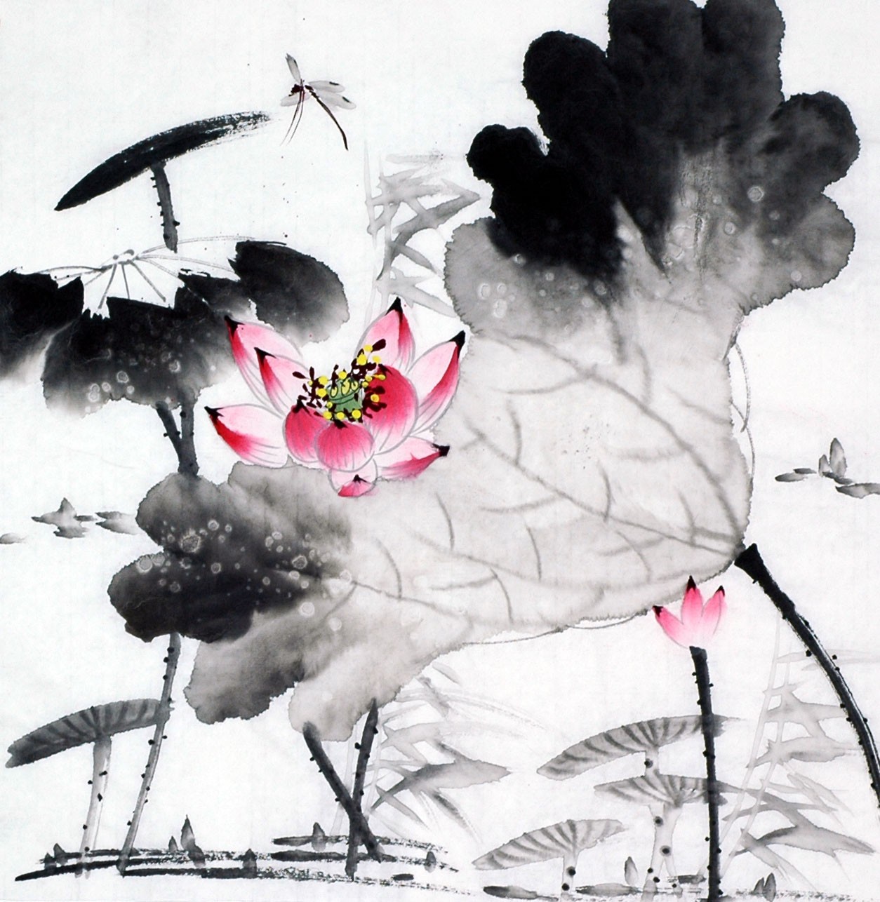 Chinese Lotus Painting - CNAG010182