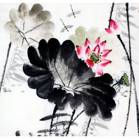 Chinese Lotus Painting - CNAG010183