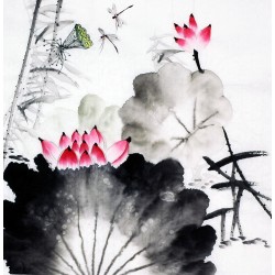 Chinese Lotus Painting - CNAG010187