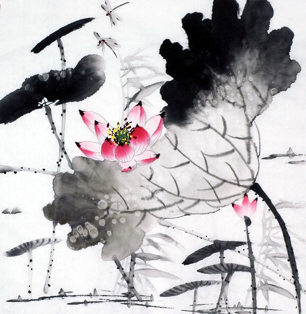 Chinese Lotus Painting - CNAG010188