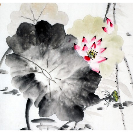 Chinese Lotus Painting - CNAG010189